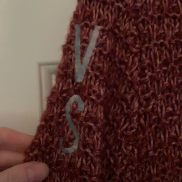 Victoria’s Secret Color Block Red and Gray Thick Sweater - Picture 4 of 5